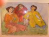 Three Female Figures 1971 20x28 Watercolor by Alfred Rogoway - 2