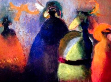 Alegrías Con Pájaros 2007 12x16 Original Painting - Elmar Rene Rojas Alegrías Con Pájaros 2007 12x16 Original Painting - Elmar Rene Rojas