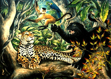 Intruder 1980 38x48 Original Painting - Ron Rophar Intruder 1980 38x48 Original Painting - Ron Rophar