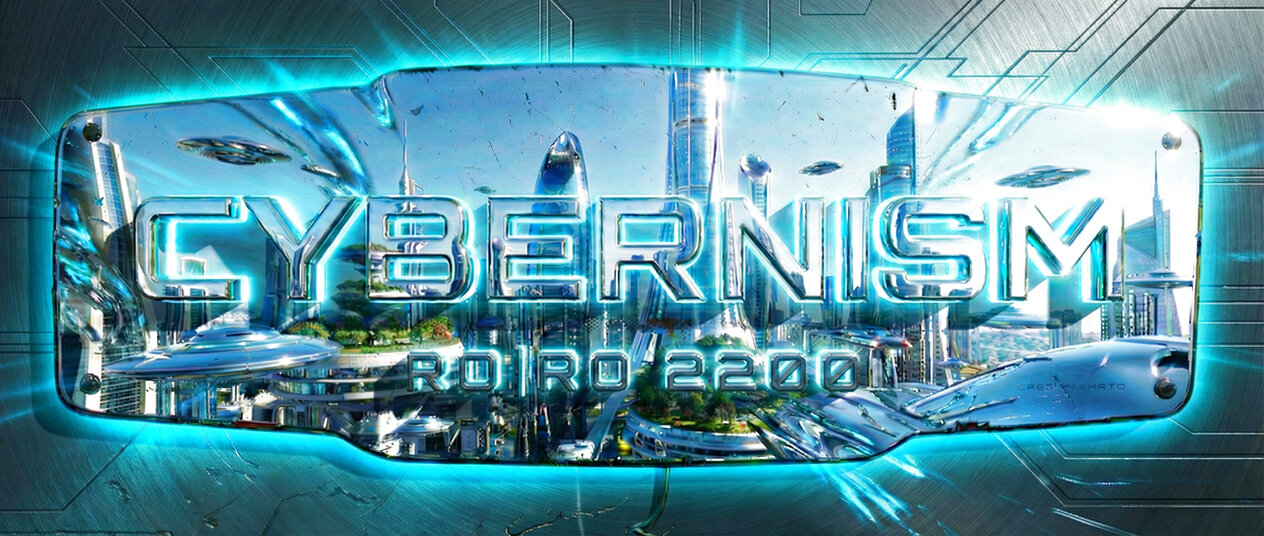 Photo inspiration: Visual Reference: Cybernism Reflections Of Future 2026 Mixed Media On Aluminum 45X90