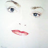 Pamela Watercolor 1991 22x20 Original Painting by Christine Rosamond - 0