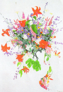 First Bloom Watercolor 1991 47x62 Watercolor - Christine Rosamond First Bloom Watercolor 1991 47x62 Watercolor - Christine Rosamond