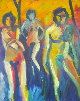 October Heat Wave 1991 30x24 Original Painting - Sarena Rosenfeld October Heat Wave 1991 30x24 Original Painting - Sarena Rosenfeld