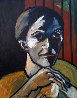 Untitled German Woman 1985 28x22 Original Painting by Sarena Rosenfeld - 0