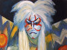 Kabuki in Two Line Paint 1988 Original Painting by Sarena Rosenfeld - 2