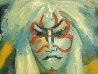 Kabuki in Two Line Paint 1988 Original Painting by Sarena Rosenfeld - 3