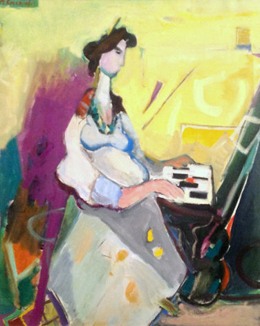 Piano Concerto #1 1922 33x29 Original Painting - Moshe Rosenthalis