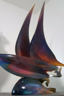 Sailboat Unique Glass Sculpture 30 in Sculpture - Dino Rosin Sailboat Unique Glass Sculpture 30 in Sculpture - Dino Rosin