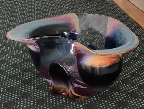 Pebble Cup Glass Sculpture Unique 2007 17 in Sculpture - Dino Rosin