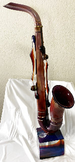 Saxophone Unique Glass Sculpture 2020 36 in Sculpture - Dino Rosin Saxophone Unique Glass Sculpture 2020 36 in Sculpture - Dino Rosin