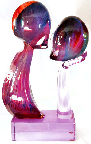 Kiss Glass Unique Sculpture 1995 25 in Sculpture - Dino Rosin