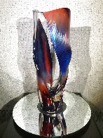Vaso E Calcedonia  - Unique Glass Sculpture 19 in  Sculpture by Dino Rosin - 5