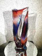 Vaso E Calcedonia  - Unique Glass Sculpture 19 in  Sculpture by Dino Rosin - 6