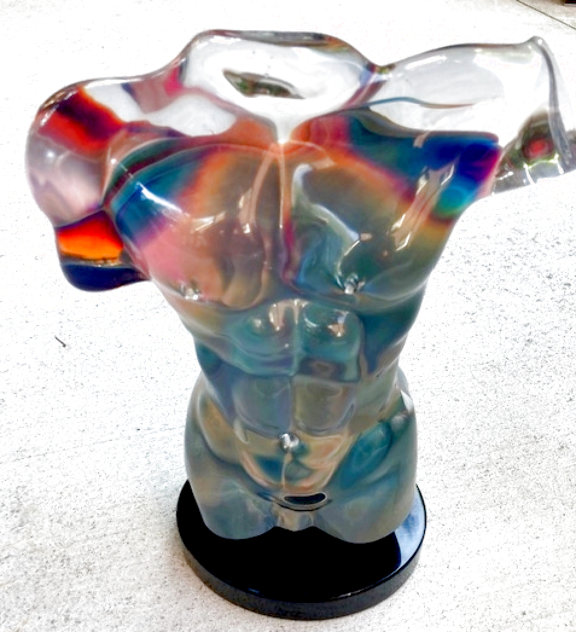 Adonis Unique Murano Glass Sculpture 12 in Sculpture by Dino Rosin