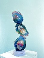 Triple Rocks Glass Sculpture 1980 36 in Sculpture by Dino Rosin - 1
