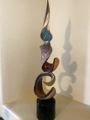 Ribbon Unique Glass Sculpture 38 in  Huge Madonna Sculpture - Dino Rosin