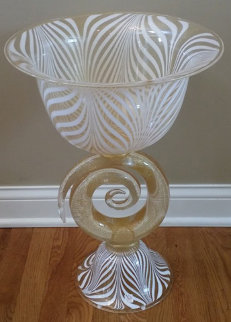 Vetro Artistico Murano Glass Vase/Bowl Sculpture 2008 24 in 24k gold Sculpture - Dino Rosin Vetro Artistico Murano Glass Vase/Bowl Sculpture 2008 24 in 24k gold Sculpture - Dino Rosin