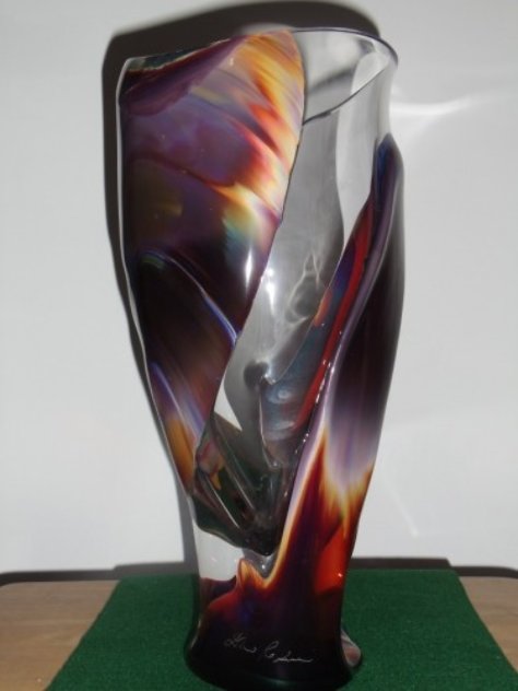 Vaso E Calcedonia  Unique Glass Vessel 2010 15 in Sculpture by Dino Rosin