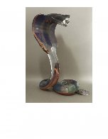 Cobra Glass Sculpture Unique 21 in Sculpture by Dino Rosin - 3 Cobra Glass Sculpture Unique 21 in Sculpture by Dino Rosin - 3