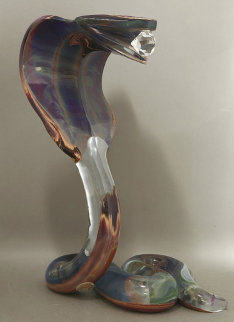 Cobra Glass Sculpture Unique 21 in Sculpture - Dino Rosin Cobra Glass Sculpture Unique 21 in Sculpture - Dino Rosin