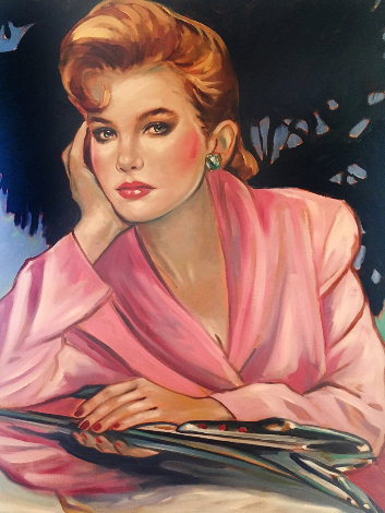 Think of Me 1989 40x28 Huge Original Painting - Colleen Ross
