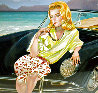 Sandy Beaches Embellished 1990 Limited Edition Print by Colleen Ross - 0