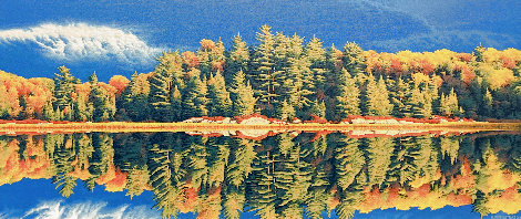Rutter Lake Painting - 33x60 - Huge - Canada Original Painting - E. Robert Ross