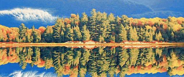 Rutter Lake Painting - 33x60 - Huge - Canada Original Painting by E. Robert Ross