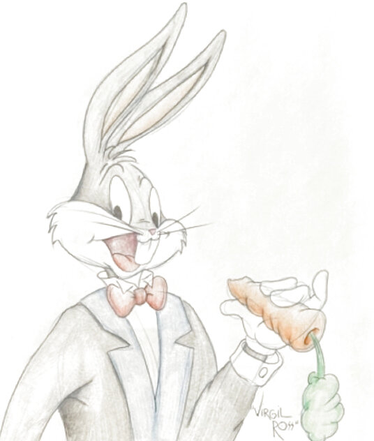 Bugs Bunny 21x15 - Drawing Drawing by Virgil Ross Bugs Bunny 21x15 - Drawing Drawing by Virgil Ross