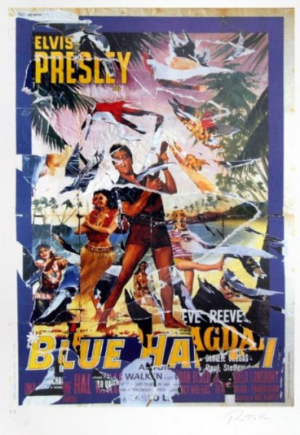 Blue Hawaii (Elvis) Limited Edition Print by Mimmo Rotella