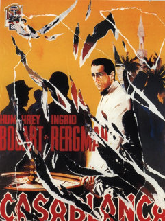 Casablanca (Bogart and Bacall) Limited Edition Print - Mimmo Rotella Casablanca (Bogart and Bacall) Limited Edition Print - Mimmo Rotella