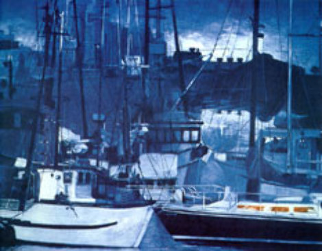 Harbor at Night Limited Edition Print - G.H Rothe