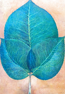 Leaves 1976 42x30 Huge Original Painting - G.H Rothe Leaves 1976 42x30 Huge Original Painting - G.H Rothe
