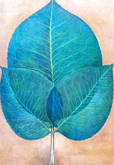 Leaves 1976 42x30 Huge Original Painting by G.H Rothe