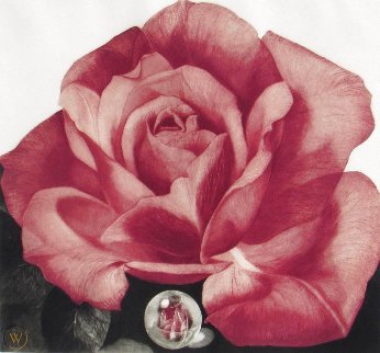 Glass Rose 1993 Limited Edition Print - G.H Rothe