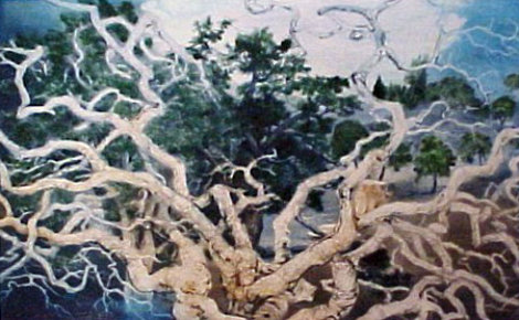 Contemporary Oak Branches Limited Edition Print - G.H Rothe