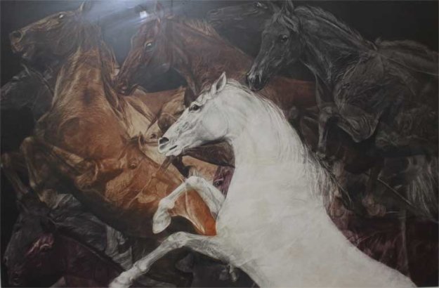 While They Were Running AP 1981 Limited Edition Print by G.H Rothe While They Were Running AP 1981 Limited Edition Print by G.H Rothe