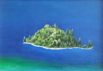 Emerald Bay, Lake Tahoe 1986 23x33 Original Painting - G.H Rothe Emerald Bay, Lake Tahoe 1986 23x33 Original Painting - G.H Rothe