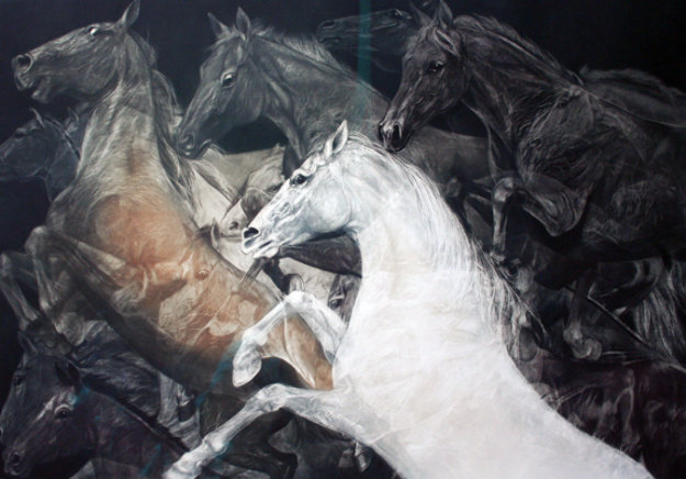 While They Were Running 1981 Limited Edition Print by G.H Rothe While They Were Running 1981 Limited Edition Print by G.H Rothe