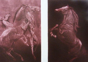 Competitors Diptych 1980 Limited Edition Print - G.H Rothe Competitors Diptych 1980 Limited Edition Print - G.H Rothe
