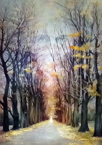 Angel's Road 1977 48x36 Huge Original Painting - G.H Rothe