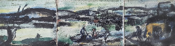 Le Port 1907 8x18 Glazed Ceramic Tile 4x14 in Original Painting - Georges Rouault Le Port 1907 8x18 Glazed Ceramic Tile 4x14 in Original Painting - Georges Rouault