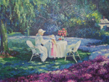 Tea for Two 24x48 Huge Original Painting - Leon Roulette Tea for Two 24x48 Huge Original Painting - Leon Roulette