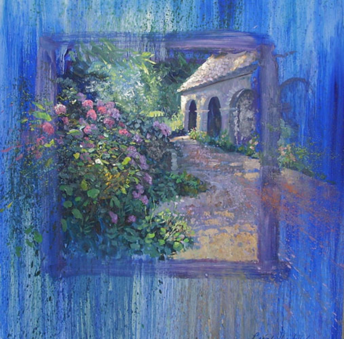Spring Bouquet 41x41 Huge Original Painting by Leon Roulette Spring Bouquet 41x41 Huge Original Painting by Leon Roulette