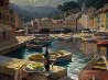Harborside At Portofino 2010 Embellished Limited Edition Print by Leon Roulette - 0