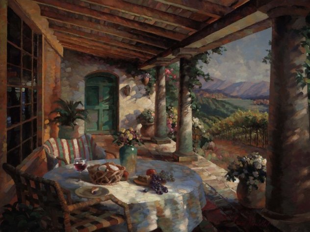 View From the Veranda Embellished 2010 Limited Edition Print by Leon Roulette