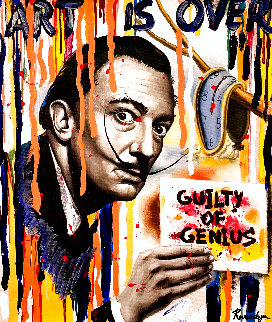 Guilty of Genius 20x16 - Salvador Dali Original Painting - Nastya Rovenskaya