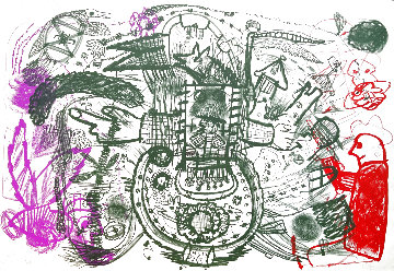 Untitled Abstract Limited Edition Print - Roy De Forest Untitled Abstract Limited Edition Print - Roy De Forest