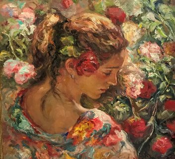 El Rosal 36x36 Huge Original Painting - Royo El Rosal 36x36 Huge Original Painting - Royo