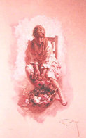 Reposo on Clay Panel 1997 Limited Edition Print by Royo - 0 Reposo on Clay Panel 1997 Limited Edition Print by Royo - 0